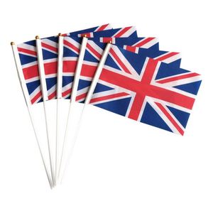 ธงมือถือแบบกำหนดเอง ขนาด 10x15 ซม. 14x21 ซม. พร้อมเสาพลาสติก ธงชาติอังกฤษขนาดเล็กสำหรับแฟนๆ - Product Image 1