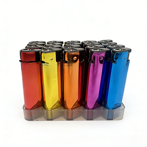 Nouveau design, briquet à gaz vintage coupe-vent électronique, fin et rond, personnalisé - Product Image 5