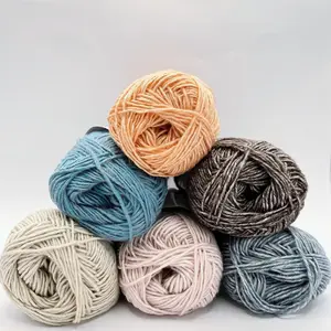 अनुकूलित 2.6NM अमेज़न शीर्ष pickes फैंसी शिल्प 80% कपास 20% एक्रिलिक बच्चे crochet बुनाई यार्न