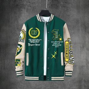 Người Đàn Ông Của Quần Áo Bán Buôn Unisex Tùy Chỉnh Varsity Bóng Chày Áo Khoác Dtg Khuôn Viên Thời Trang Dạo Phố Phong Cách Bóng Chày Áo Khoác Áo Khoác Cho Nam Giới - Product Image 1