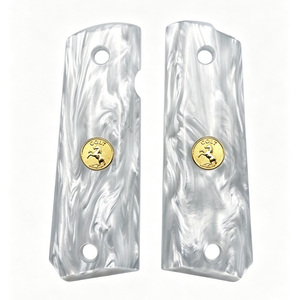 Cachas 1911 Empuñaduras de Perla Sintética Mecanizadas por CNC de Alta Precisión para Colt 1911 de Tamaño Completo 1:1 con Medallón de San Judas/Punisher - Product Image 3