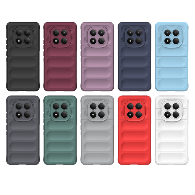 Lichicase Wholesale Soft Silicone Down Jacket Non-slip Texture Phone Case for Redmi Turbo5 Turbo5 Max Back Cover