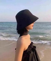 Chapeau Bob en Polyester Brodé en 3D Personnalisé pour le Camping et la Pêche en Plein Air, Chapeau de Voyage Unisexe avec Bord et Hauteur Réglables