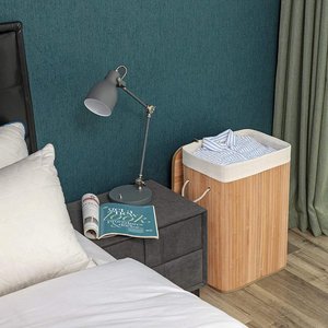 Vendita calda su misura pieghevole in tela di stoccaggio di vestiti sporchi <span class=keywords><strong>cesto</strong></span> portabiancheria di bambù con staccabile - Product Image 4