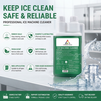 Nettoyant liquide pour machine à glace à l'acide citrique, détartrant pour machines à glace commerciales, formule personnalisée OEM, fournisseur direct d'usine