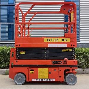 Gran oferta 3M 4m 6m 8m 10m 12m 14m 300Kg 500KG capacidad eléctrica <span class=keywords><strong>Manlift</strong></span> plataforma móvil terreno áspero elevador de tijera móvil - Product Image 4