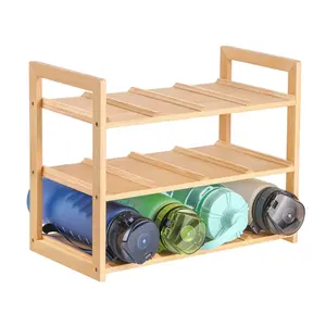 Multifunctional Kitchen Food Storage Rack Freestanding Water Bottle Countertops Tabletop Storage Holder Display Rack