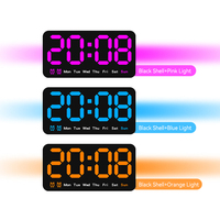 Modèle d'insertion de lettres, calendrier numérique lumineux géant intelligent de bureau extérieur, mini calendrier lumineux à ressort, kit d'horloge numérique avec alarme jour et heure
