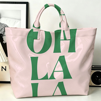 Sac fourre-tout rose en PVC, imperméable, transparent, style gelée, sac de plage, pochette, sacs à main avec nœud, sac de rangement