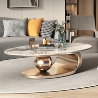 Table à café de luxe nordique moderne en acier inoxydable pour le salon