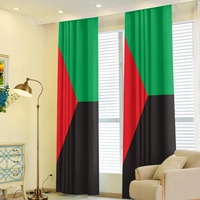 Rideau occultant thermique en polyester recyclable avec motif drapeau national de la Martinique pour la maison et le salon