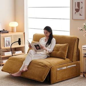 Sofá Cama Eléctrico Individual Moderno, Convertible, de Tela Chenille, Extensible, Reclinable, Deslizante, para Sala de Estar, Pequeño y Grande - Product Image 3