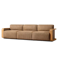 Canapé d'extérieur haut de gamme en teck, résistant à l'eau et au soleil, mobilier en bois massif pour cour, jardin, villa, terrasse, patio extérieur, salon