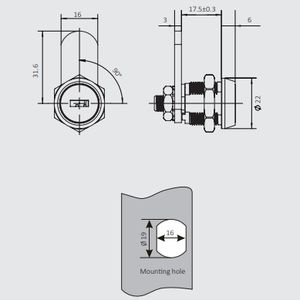 एम 3 उच्च सुरक्षा टंबलर और डिस्क कैमरा लॉक 16 मिनीलियन कुंजी कोड सुरक्षित जमा बॉक्स कैमरा - Product Image 6