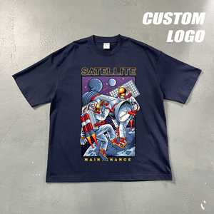 Camiseta de alta calidad, extragrande, con impresión de logotipo personalizado al por mayor, para hombre, 100% algodón, estilo urbano. - Product Image 5