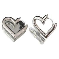 Boucles d'oreilles Gaovo Niche Polished Heart Huggie pour femmes, minimalistes, polyvalentes, de luxe, résistantes au ternissement, bijoux d'oreille tendance