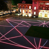 Lumières LED interactives pour sol de terrain de jeux extérieur, briques lumineuses RGB 512, contrôle, acier inoxydable, IP67, garantie 2 ans, Ra80 CRI 2700K