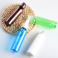Logo personnalisé 120ml imprimé en plastique PET rond beauté soins de la peau Toner shampooing Lotion bouteille avec bouchon à vis rond