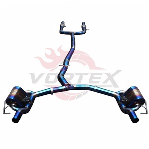 ท่อไอเสียแบบ Catback รุ่น Vortex Blue Burnt Titanium Valvetronic สำหรับรถยนต์ Mercedes AMG C43 W205 3.0T V6 ปี 2016-2023 ระบบ Pie-cut เพิ่มประสิทธิภาพ - Product Image 3