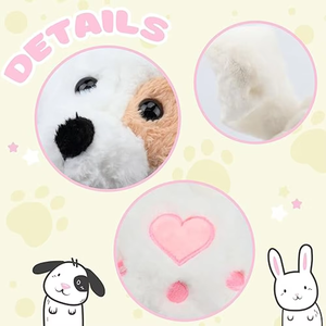 Kawaii đập Hồng bàn chân dài Pop <span class=keywords><strong>Up</strong></span> di chuyển tai sang trọng Puppy hài hước động vật đầu cosplay cap quà tặng siêu mềm ấm con chó Tai hat - Product Image 3