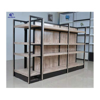 Présentoir en métal pour deveurs de magasins, présentoir de détail en bois, vitrine de boutique