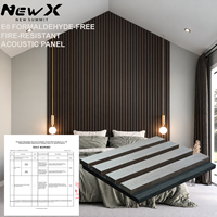 Panneau mural acoustique en bois 3D en gros, panneau décoratif en placage de bois absorbant le son pour la décoration murale intérieure