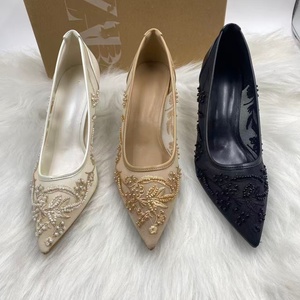 Nuevo Zapato de Tacón Alto de Malla con Perlas 2026, Tacón Fino Multifuncional, Zapato de Tacón Alto Casual para Mujer, Venta al por Mayor de Fábrica - Product Image 2