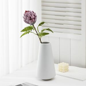Arrangement de fleurs artificielles de chardon Meng Jie, violet rose, en polyester, pour décoration intérieure et présentation en vase - Product Image 3