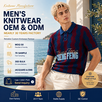 Polo en tricot décontracté pour homme, style rétro nautique, rayures verticales ondulées, manches courtes, broderie personnalisée OEM