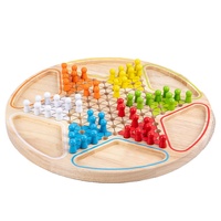 Enfants éducatifs en bois hexagonal classique jouets dames jeu de société personnalisé dames chinois jeu d'échecs en bois
