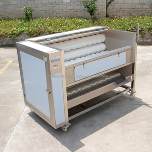 Machine à laver industrielle à éplucher les fruits et légumes Pomme de terre Gingembre Carotte Papaye Type de rouleau Machine à laver à éplucher Nettoyage - Product Image 1