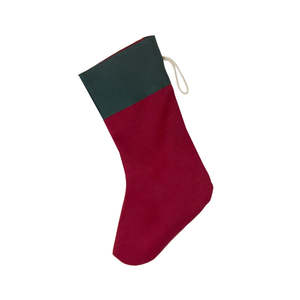 Calza di Natale Rossa in Tessuto da 34 cm per Epifania - Product Image 2
