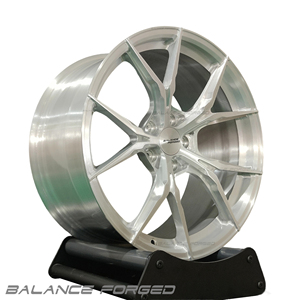 Jantes forgées BALANCE à 5 branches, finition argent brossé, 17, 18, 19, 20 pouces, 5x100/5x112/5x120, jantes sport, options de couleur et de logo personnalisées pour toutes les voitures - Product Image 5