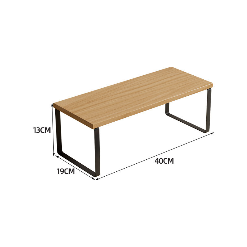 Natural wood color with black frame, small size, 40 x 19 x 14.2 cm