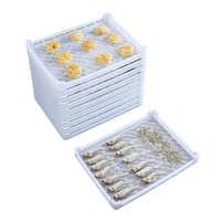 Plateau et palette en plastique blanc pliable de qualité alimentaire pour le stockage des aliments congelés et secs