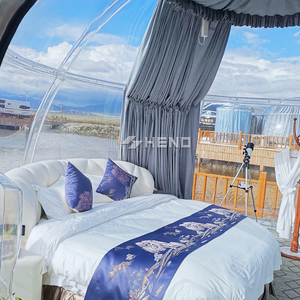 Dôme <span class=keywords><strong>de</strong></span> <span class=keywords><strong>piscine</strong></span> préfabriqué en <span class=keywords><strong>verre</strong></span> rétractable pour hôtel moderne, abri solaire, tente bulle, maison bulle, économie d'énergie - Product Image 3
