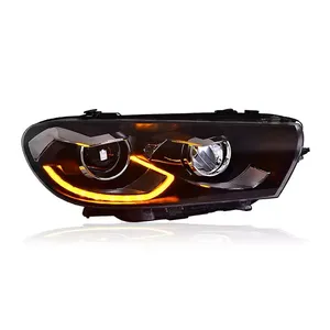 Estilo de coche para Volkswagen <span class=keywords><strong>Scirocco</strong></span> LED <span class=keywords><strong>faro</strong></span> 2008-2016 <span class=keywords><strong>Scirocco</strong></span> lámpara de cabeza LED DRL lente de proyector haz alto accesorios para automóviles - Product Image 3