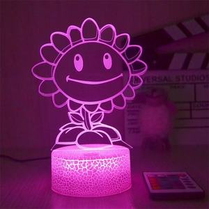 Figurines de jeu Plants vs Zombies, <span class=keywords><strong>lampe</strong></span> de bureau <span class=keywords><strong>à</strong></span> illusion LED - Product Image 2