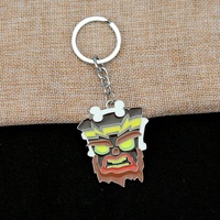 Porte-clés en émail de jeu d'anime Crash Bandicoot, porte-clés cosplay, porte-clés de voiture