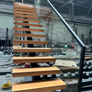 Prix abordables Facile à installer Escaliers flottants à faible coût Marches de bois préfabriquées pour escaliers - Product Image 1