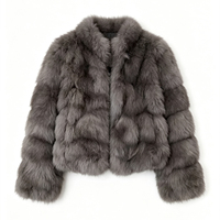Manteaux d'hiver en fausse fourrure pour femmes, vestes en fourrure de mouton pour femmes, Little Lake Sheep, fourrure courte boutonnée