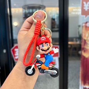 Porte-clés en PVC, figurine de dessin animé Mario, pendentif pour sac à dos, porte-clés de voiture, petit cadeau pour machine à griffes - Product Image 2