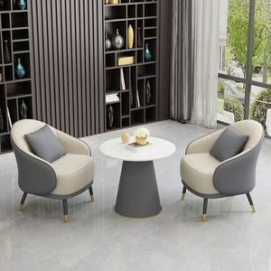 Juego de Mesa y Sillas de Comedor de Acero Inoxidable Moderno y de Lujo para Restaurante, Hotel, Uso en Exteriores con Diseño Suave - Product Image 1