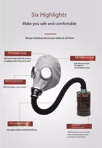 Masker <span class=keywords><strong>Gas</strong></span> uap asam Filter tunggal <span class=keywords><strong>Respirator</strong></span> perlindungan ganda dapat digunakan kembali - Product Image 3