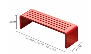 Panchina Moderna Minimalista in Acciaio Zincato per Parchi, Arredo Urbano per Esterni, Seduta a U per Piazze Pubbliche e Centri Commerciali - Product Image 5