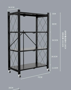 Muestra Gratuita: Estante de Almacenamiento Plegable de 5 Niveles para el Hogar, Estante Metálico Plegable para <span class=keywords><strong>Cocina</strong></span> - Product Image 5
