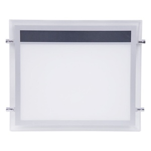 Custom Led Backlit Screen <b>Poster</b> Display Magnetic <b>Frame</b> Slim Crystal Edge Acrylic Panel Hanging Light Box Sign Display - Product Image 3