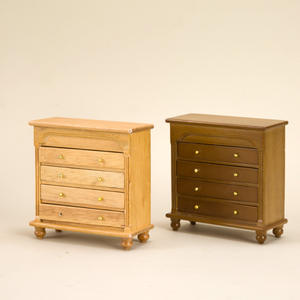 Escala 1:12 DIY juguete de madera modelo 1:12 casa de muñecas muebles aparador miniatura escena en blanco OB11 estilo Mini aparador liso - Product Image 2