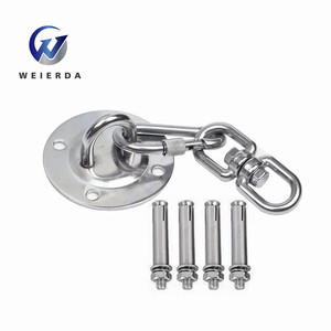 Matériel de hamac en acier inoxydable Boucle de montage murale Crochets de plafond <span class=keywords><strong>d</strong></span>'<span class=keywords><strong>ancrage</strong></span> <span class=keywords><strong>Kit</strong></span> de suspension pour yoga aérien - Product Image 3