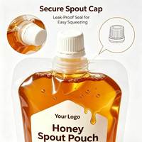 Usine d'emballage plastique sur mesure pour sachets à bec verseur de miel, qualité alimentaire, anti-fuite, Doypack autoportant, OEM 250ml/500ml/1L